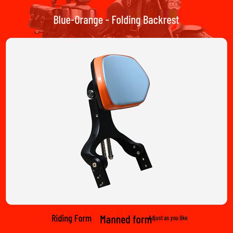 Silver Steel AT150 Telescopic Folding Motorcycle Backrest – Driver & Passenger