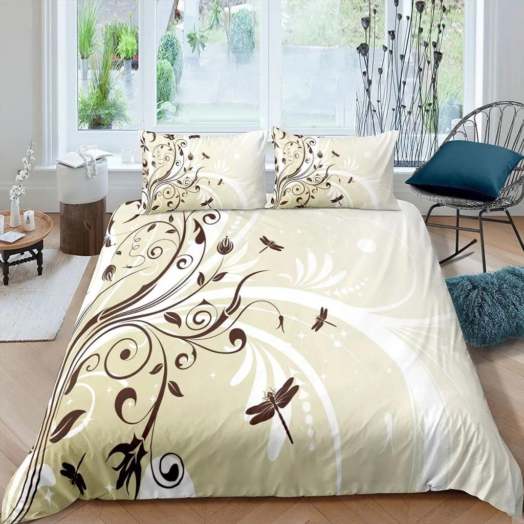 Adults Black Damask Duvet Cover Set KingAntique Victorian Baroque Bedding Set Gothic Vintage Floral Bohemian Exotic Quilt Cover