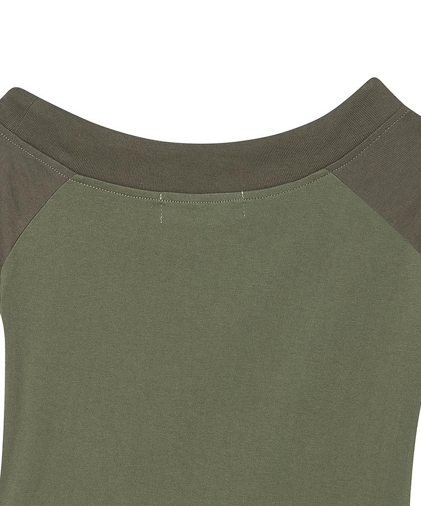 PRENDA String Off Shoulder Short Sleeve Khaki