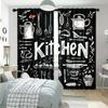 Küchenthema - Stangentaschenvorhänge, Schlafzimmer-, Wohnzimmer- und Küchendekoration, Heimdekoration, Fensterdekoration