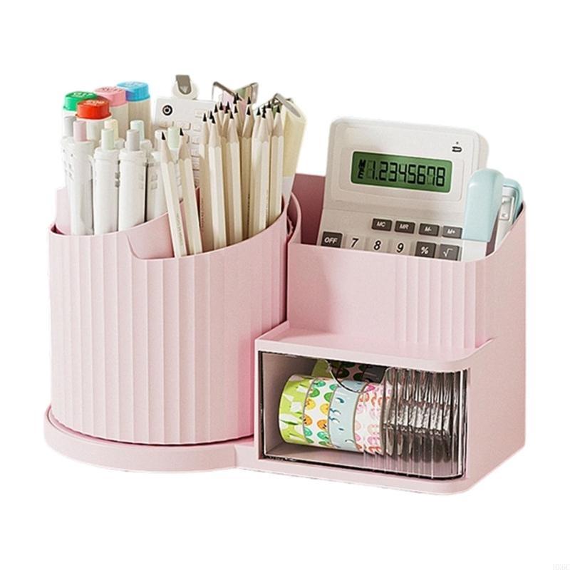 

Elegant Desktop Rack 360 Rotation Large Capacity Handle For Decoration HX6C Y6103 рожевий