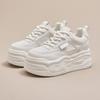 Summer Dad Shoes Women's Casual Shoes 8CM Thick Sole Height Increase White Shoes Breathable All-match Women's Shoes