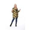Large Size Cotton Lycra Hooded Shirt With Elastic Sleeves Buttons And Pockets Loose Cut Long Plaid Lumberjack Shirt