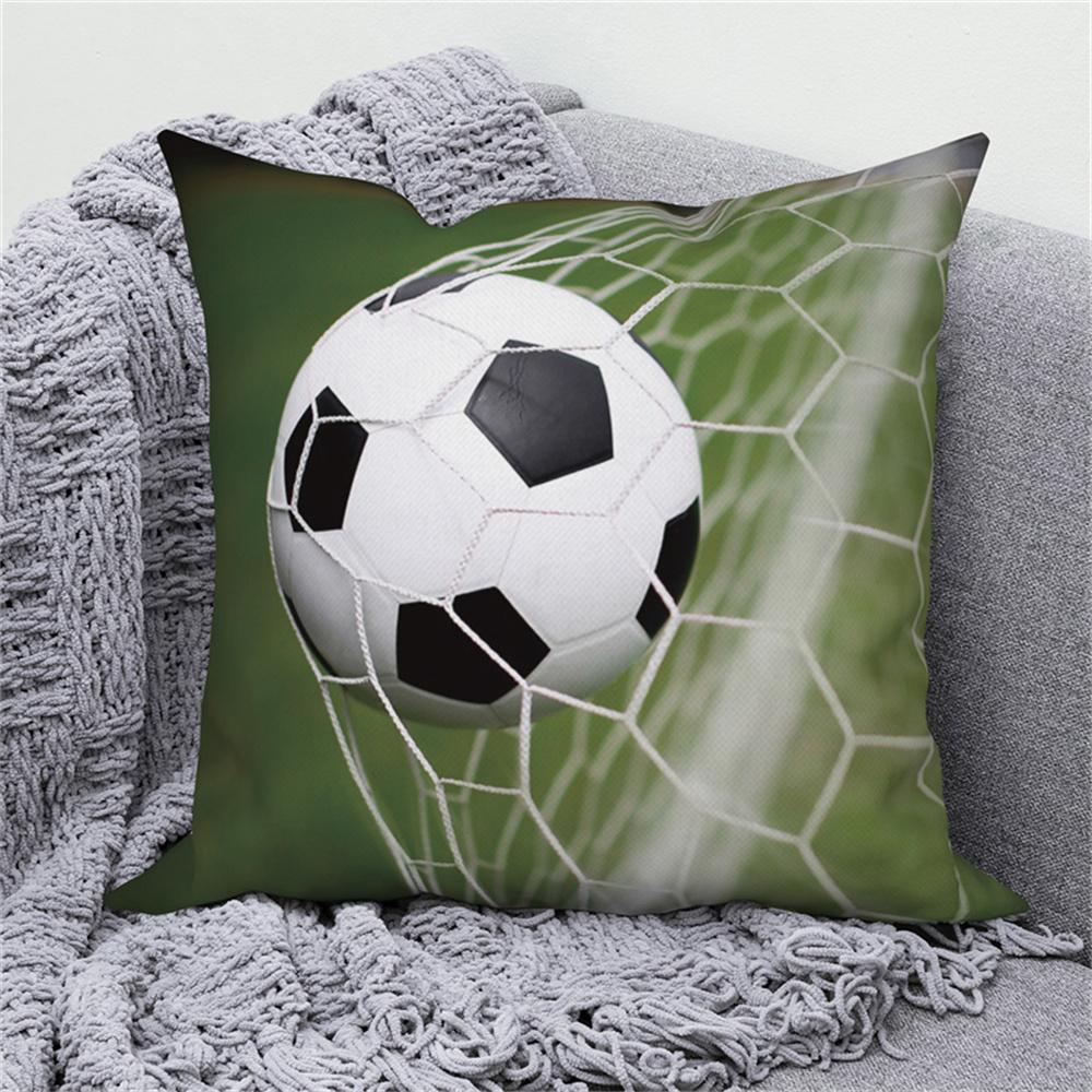 Fußball-Print Kissenbezug Heimdeko Kissenbezug Sofa Auto Überwurf