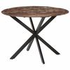 VidaXL Dining Table Ø110x78 Cm Solid Reclaimed Wood and Steel 338455