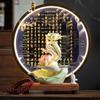 Zen Buddha Hand Ceramic Backflow Incense Burner with Light Ring and Heart Sutra Ornament for Indoor Decor