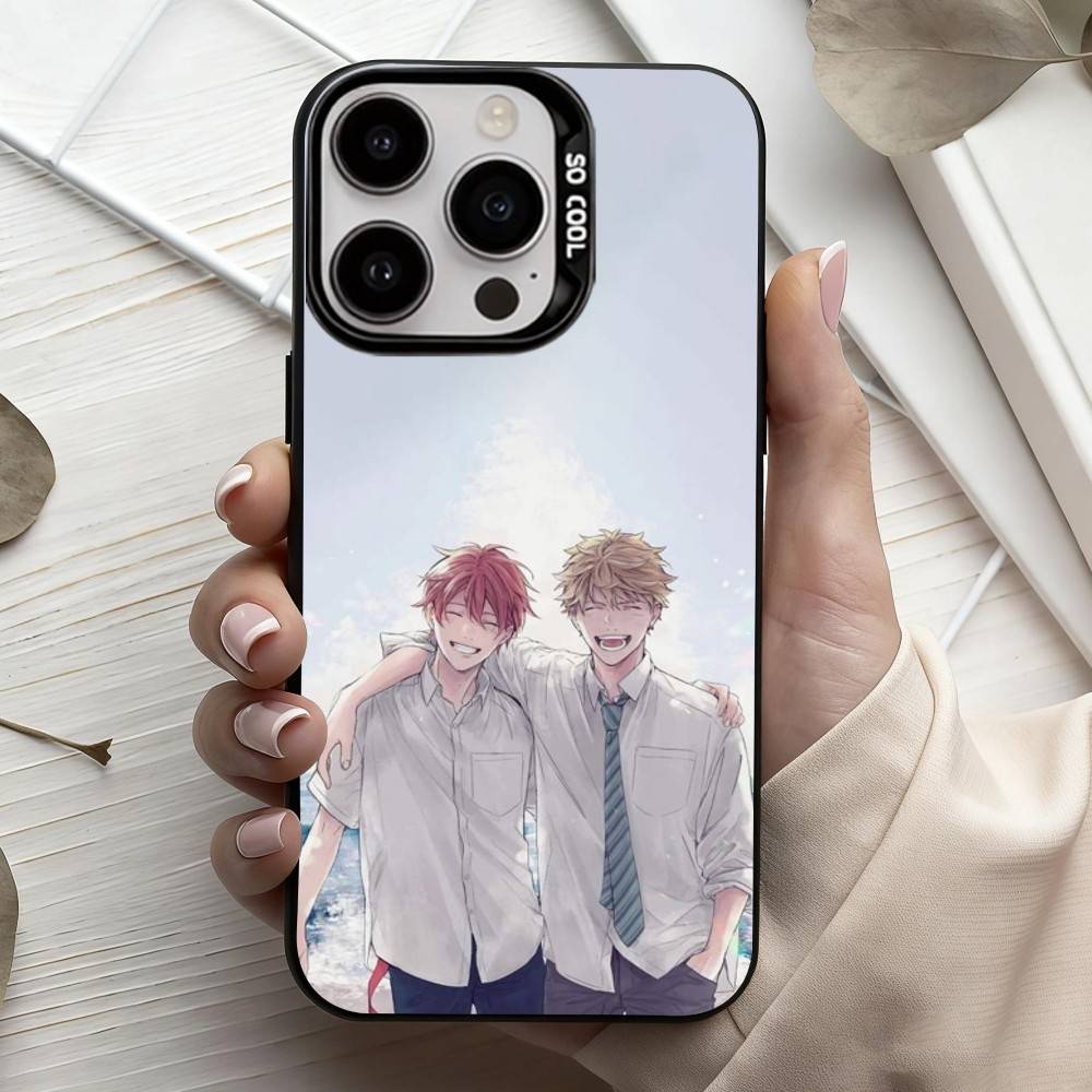 G-Given BL Anime Ritsuka M-Mafuyu Sato Handyhülle Für iPhone17,16,15,14,13,12,11 Plus,Pro Max Candy Silberbeschichtet Innenabdeckung