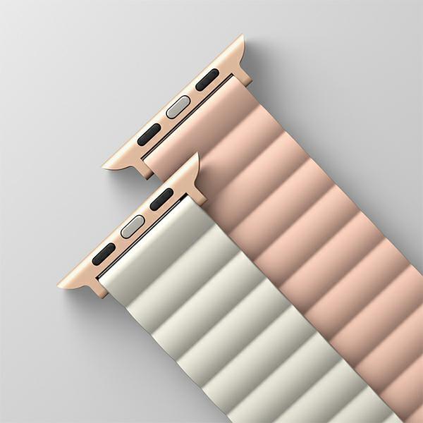 Uniq Revix Strap Apple Watch Series1/2/3/4/5/6/7/8/9/Se/Se2/Ultra/Ultra 2 42/44/45/49Mm. Reversible Magnetic Pink-Beige