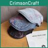 Washed Denim Retro Beret With Pattern Design For Womens Daily Casual Outing