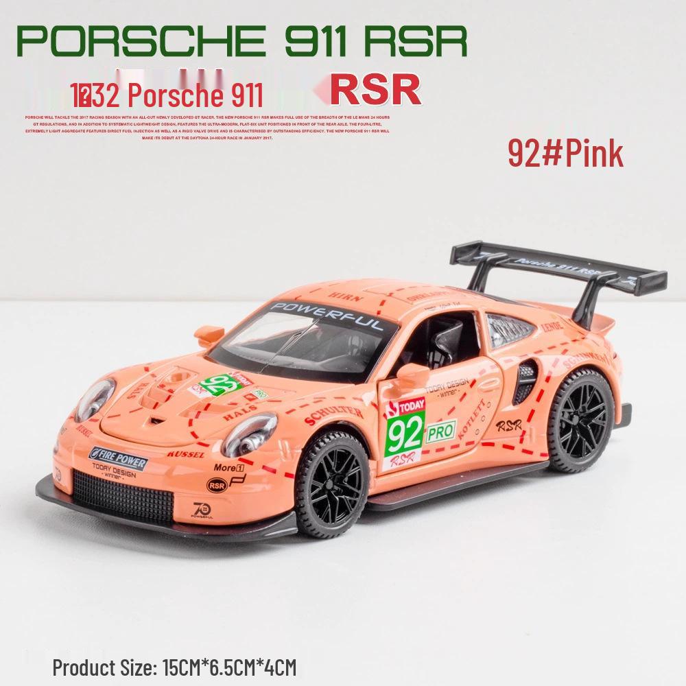 

1:Модель литая Porsche 911 RSR масштаба 32 розовый