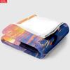 Cute Cat Watching Sunset Forest Flannel Blanket Soft Cozy Throw Blanket for Bed Sofa Couch Office Home Decor Customizable