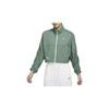 Nike Sportswear High Neck Woven Logo Jacket Women Jackets Grass-Green DX6151-311