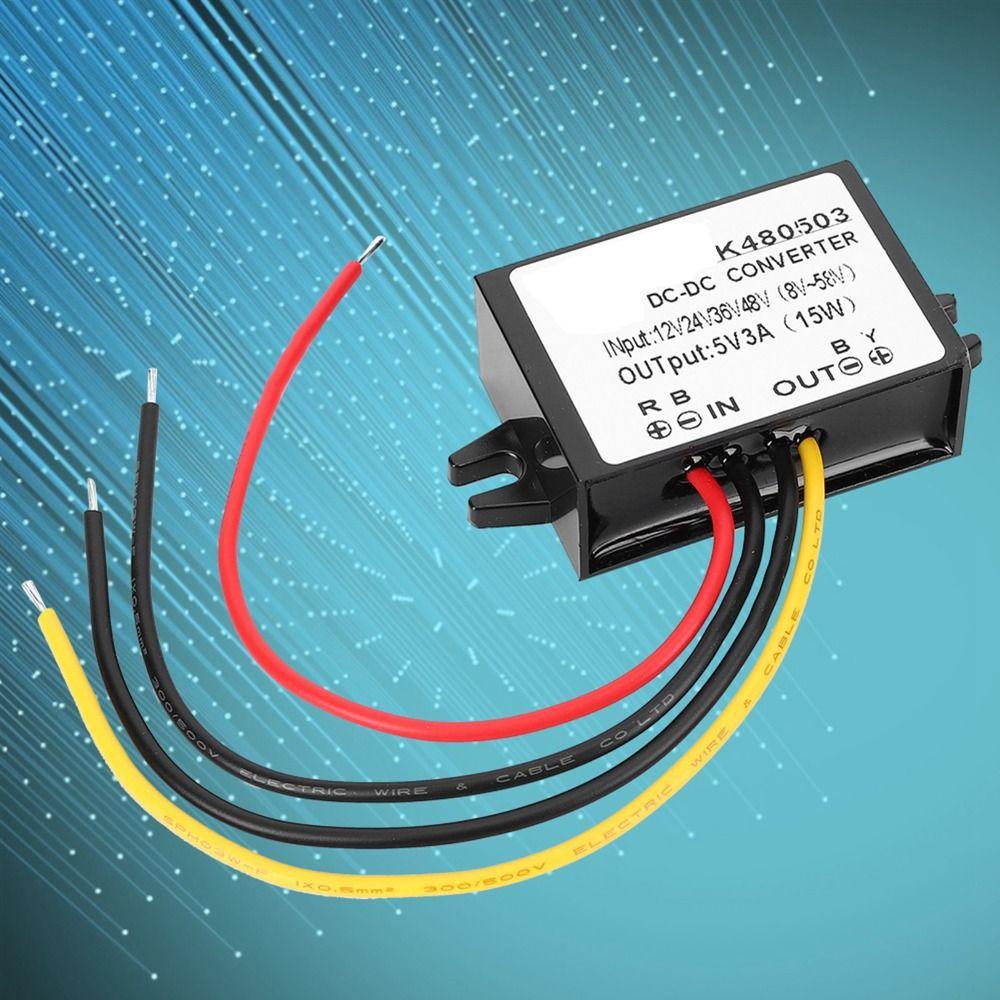 Versatile 12V/24V/36V/48V To 5V DC-DC Converter 3A 15W Step Down Power Supply Power Supply Module Voltage Conversion