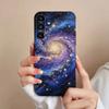 Moon Galaxy Universe Phone Case For Samsung S25,24,21,22,23,S30,Ultra,S20,Plus,Fe,Lite,Note,S10,S9,Black Soft Shell