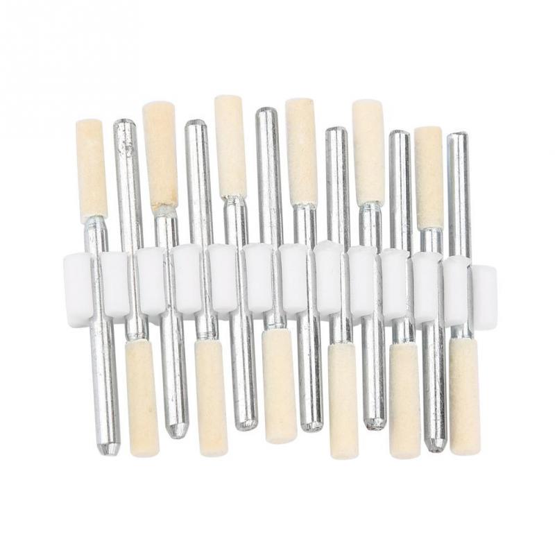 Metal 50Pcs Glass Gold and Silver Jewelry 3mm Wool Felt Cone Buffing Grinding Head Sets Polishing Rotary Tools With 3mm Shank for Polishing Mold