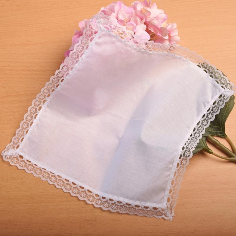 White Lace Handkerchief for Women Wedding Handkerchief Pocket Handkerchief for Bride Groom Wedding Gift
