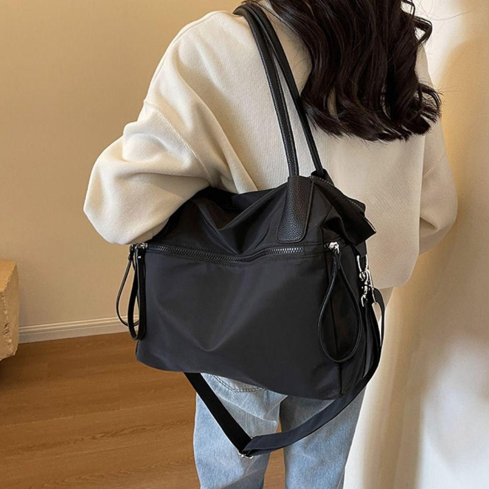 Multifunctional Nylon Tote Bag Large Capacity Hand Luggage Bag Commuting Shoulder Bag  Women