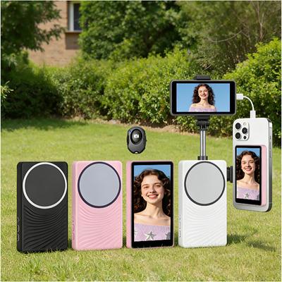 Vlog Selfie Monitor Screen 4k 30fps Bluetooth Remote, Back Camera Monitor Phone For Selfie Vlog Live Stream