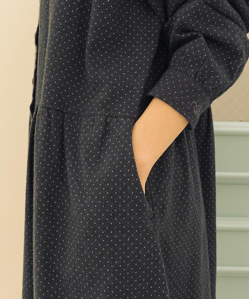 Chikita Dot Napping Pullover Dress Navy 251017Nv