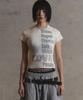 Garter Gallery Love Typo Crop T-Shirts_White