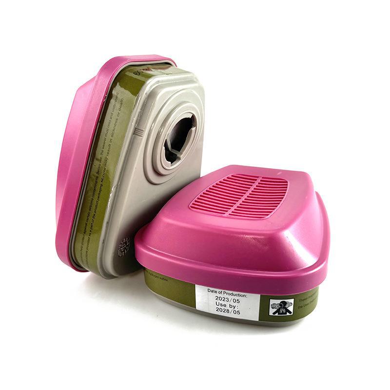 Puda 410 Industrial Gas Mask - Anti-Organic Vapor, Chemical, Spray Paint, and Dust Protection (6200 Model)