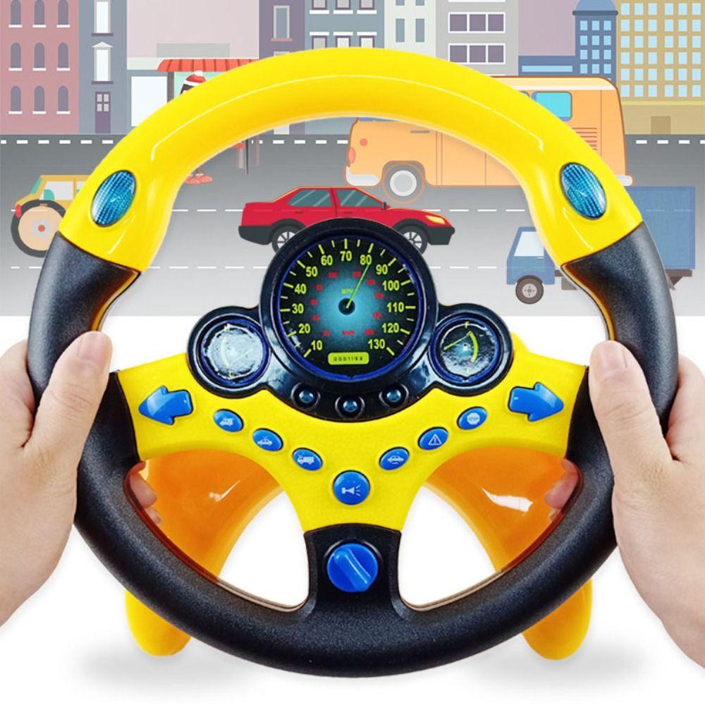 Flash/Music/Sound Eletric Simulation Steering Wheel Toy Educational Stroller Steering Wheel