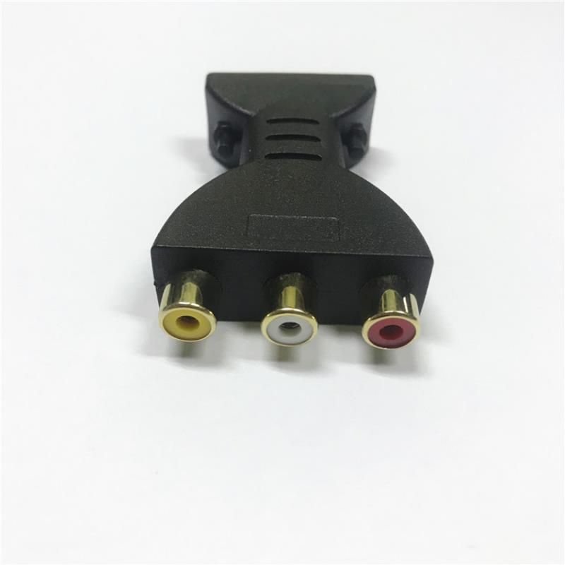 HDTV To AV Gold-plated HDMI-compatible Male to RCA Red Yellow White Video Audio Adapter AV Component Converter Connector For DVD