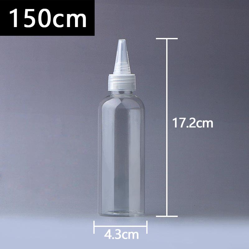 Transparente PET-Kunststoff-Quetschflasche mit Spitze für Kleber, Lotion oder Pigmente - Erhältlich in 50 ml und 100 ml