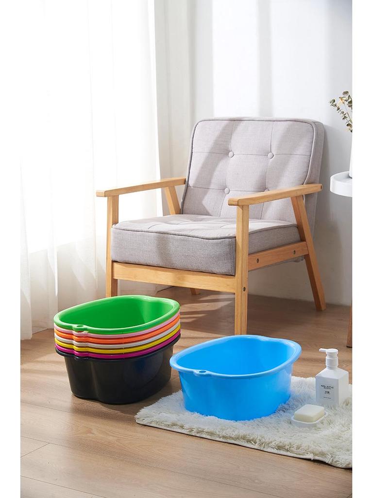 Thickened Apple-Shaped Plastic Foot Spa Basin for Massage and Soaking