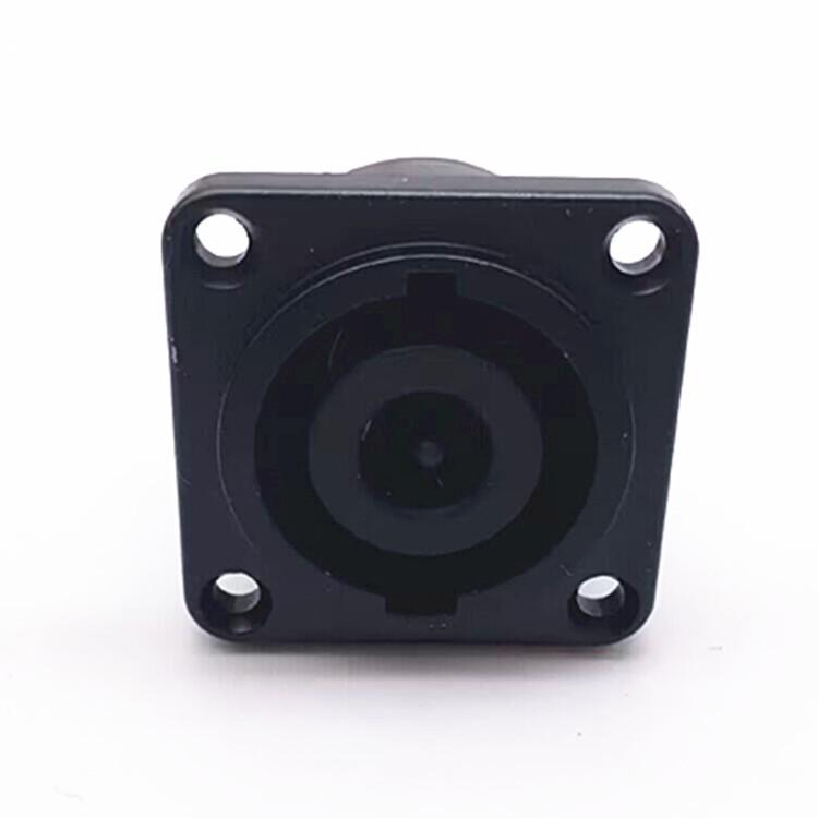Metal 8-Pin Large Square Seat Audio Power Amplifier Connector Female Socket with Panel Card Faucet Ohm