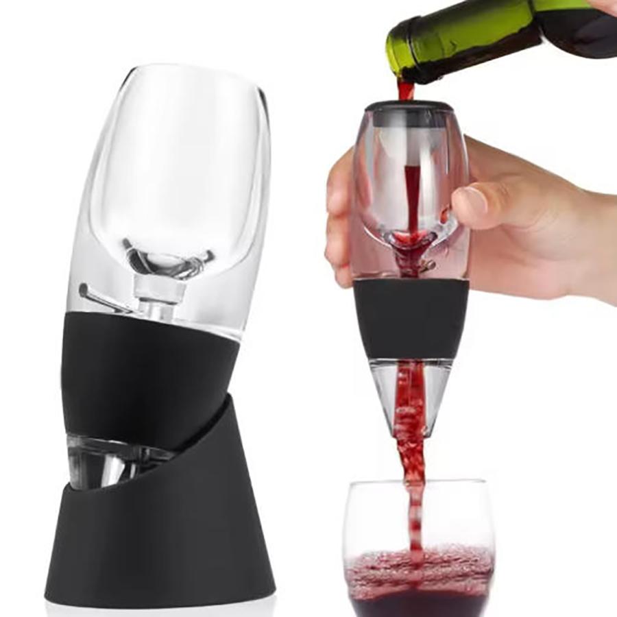 Wine Aerator Magic Red Wine Decanter Pourer with Filter Stand Quick Air Aerator Dispenser for Home Dining Bar Essential Set