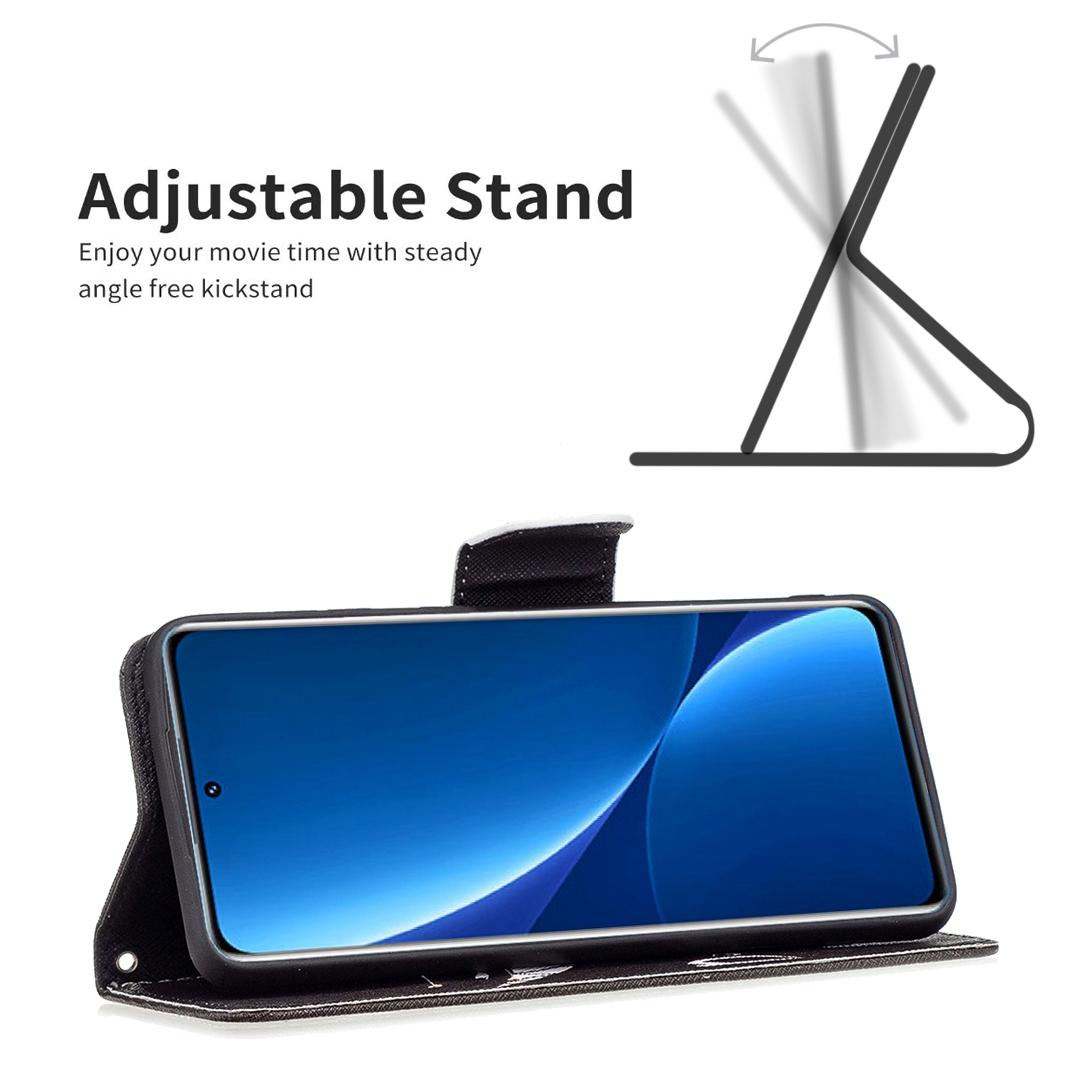 

For Xiaomi Poco M4 Pro 4G Phone Case Pattern Printing PU Leather Wallet Stand Cover B
