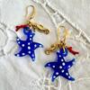 Starfish Ocean Earrings: Seahorse Series with Goldfish and Coral Design in Stainless Steel