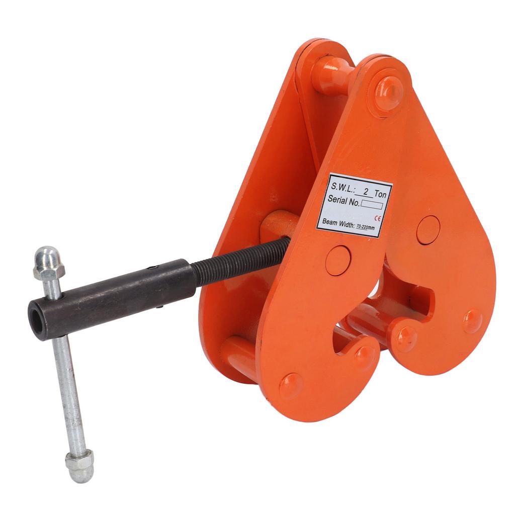 2T 4400LBS Vertical Beam Clamp Alloy Steel Heavy Duty Beam Lifting Clamp for Factories Mines Highways