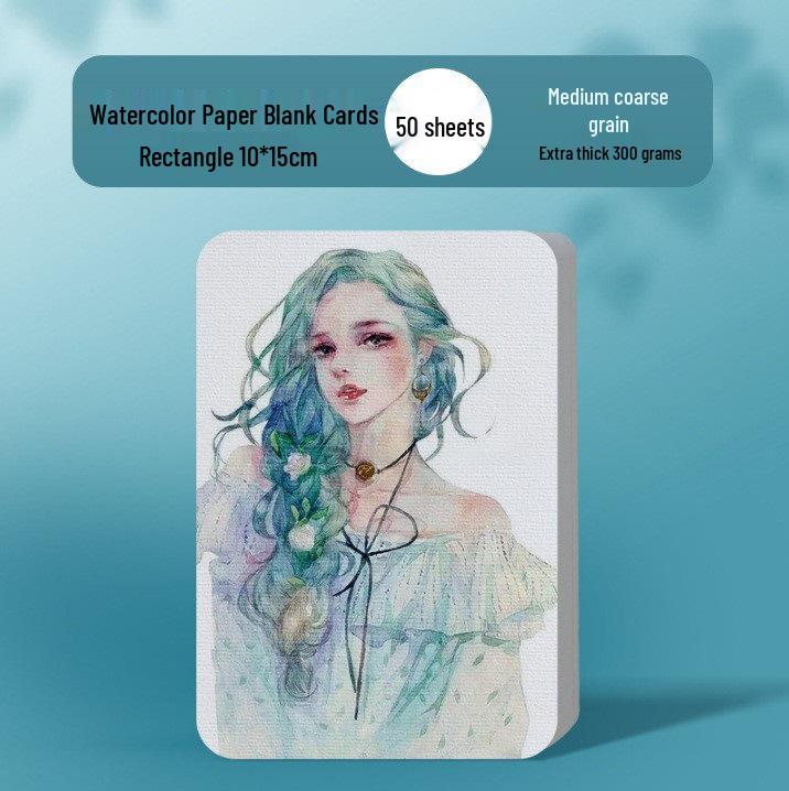 300g Cărți poștale acuarelă: Hârtie din pastă de lemn cu textură medie rotundă și pătrată