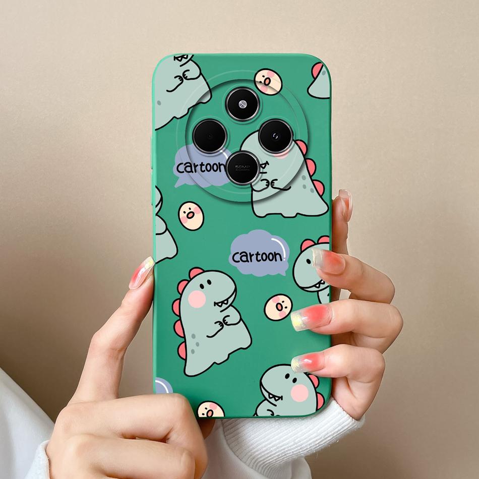 For Poco C75 Phone Case Cute Cartoon Bumper For Poco C 75 Soft Smooth Liquid Silicone Full Protection Shockproof Back Covers