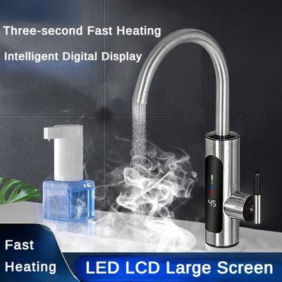 Electric Heating Faucet Screen Digital Display Cold and Hot Dual-purpose Faucet Three Second Hot Water and Electricity Separation Faucet