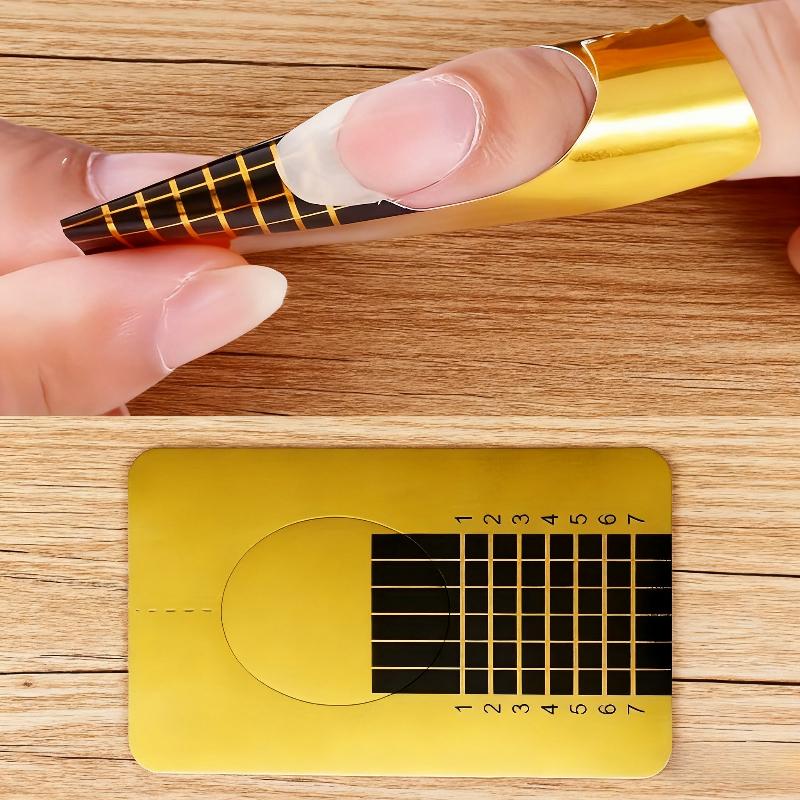 Nail supplies, square paper bases, gold paper bases, nail stickers, nail extension, 100 pieces/set