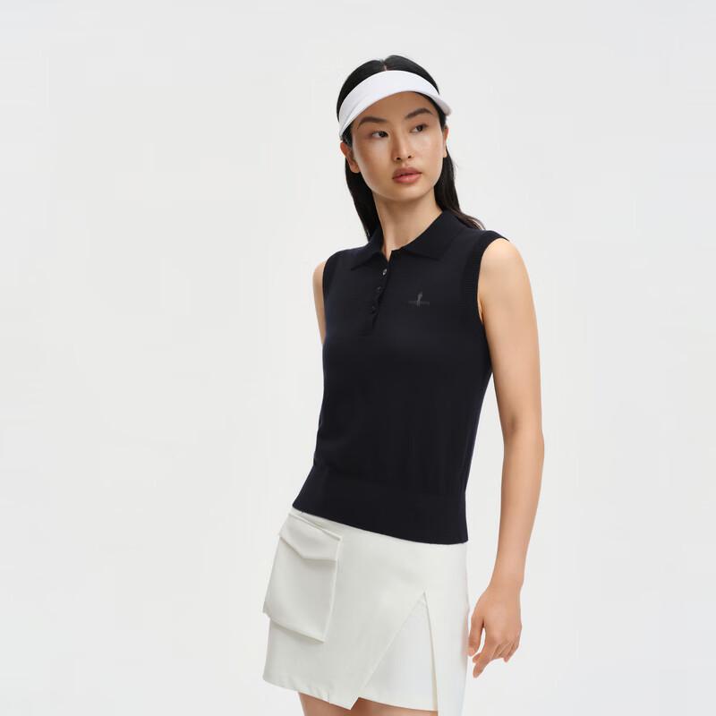 Women's Silk Cotton Wool Polo Vest