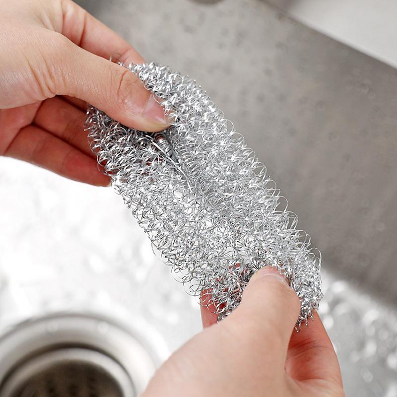 Brosses à billes de nettoyage en fil d'acier Produits de nettoyage ménagers Éponges à vaisselle avec fil Ustensiles de cuisine Élimine la rouille et les brûlures
