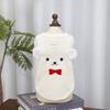 Haustierweste mit Zugring D-Ring Weiches Waffelgewebe Hautfreundliches Material Niedliches Design Kontrastfarbe Hundegeschirr Weste für Kleine Hunde Teddy Bichon