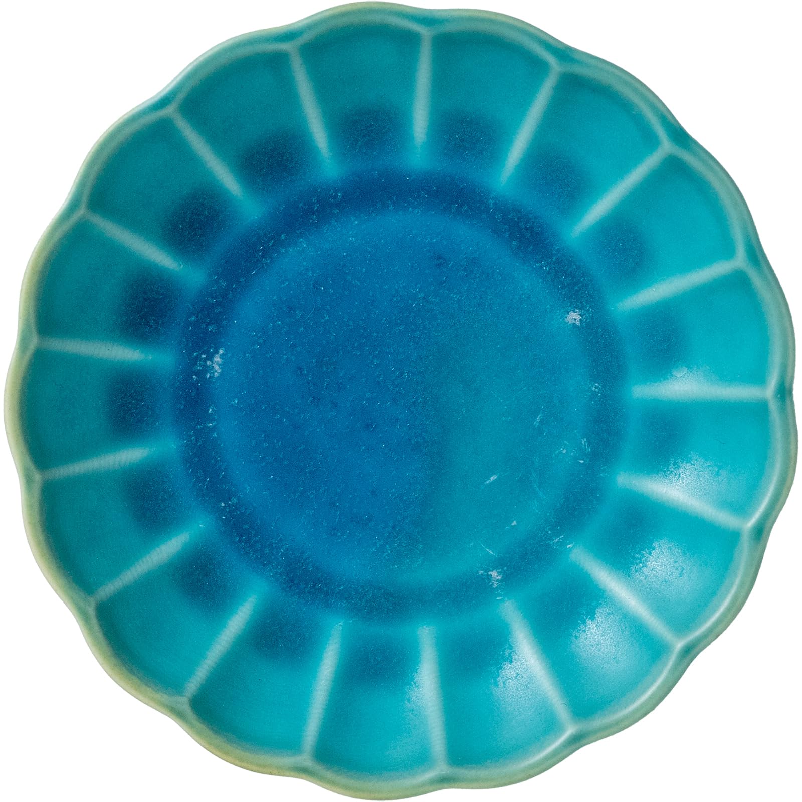 

Minoru Pottery mare 90 chrysanthemum-shaped small plate