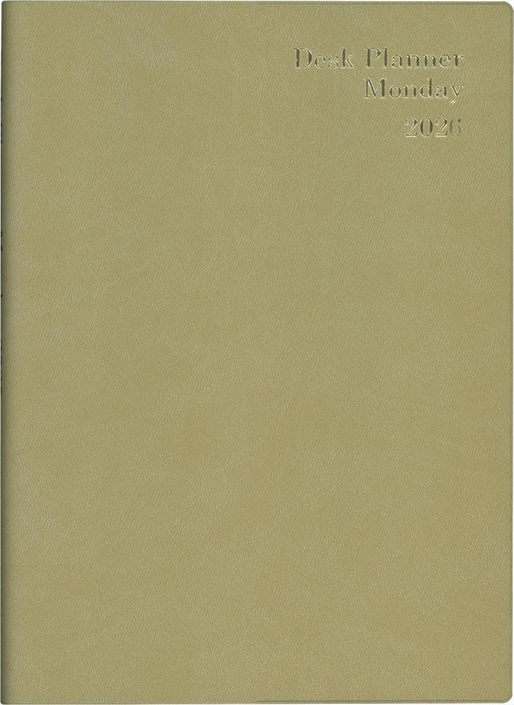Hakubunkan 2026 A5 Weekly Desk 500 January Planner, Monday, Gold, No. (Starts 2026)