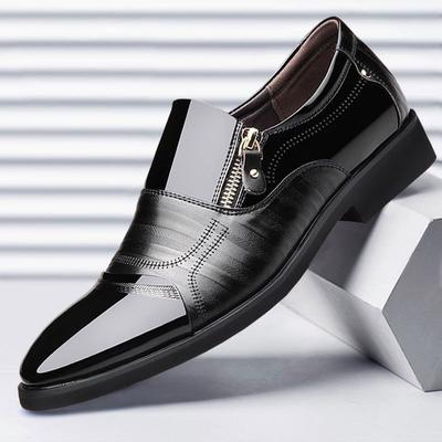 Men's Formal Leather Shoes Black Pointed Toe Man Loafers Party Office Business Casual Shoes for Men Oxford Shoes Male Dress Shoe