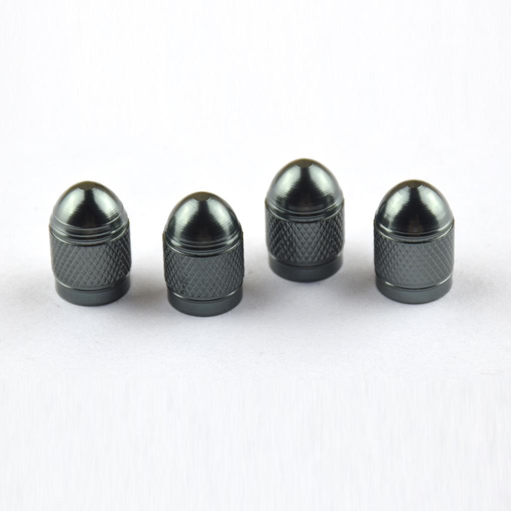 4Pcs Colorful Bullet Aluminum Alloy Car Tire Valve Cap Modified Car Valve Cap Dust Cap Waterproof Tapones De Valvula серый