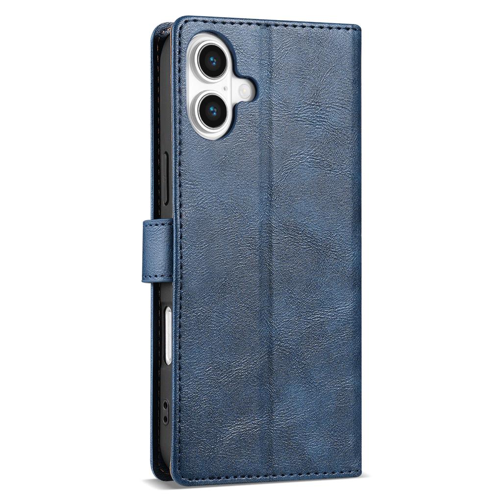 N.BEKUS CSJ-001 For iPhone 16 Plus Stand Case PU Leather Wallet Phone Cover