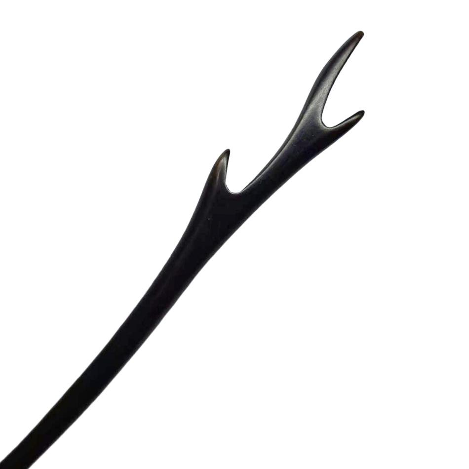 Black Sandalwood Openwork Hairpin – Wooden Chinese-Style Hair Accessory
