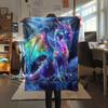 Colorful Dragons  Print Flannel Blanket, High quality Comfortable for All Seasons, Home Decor, Warmth and Comfort
