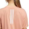 Adidas T Shirts Women's Pink Crew Neck Moderate Straight Fit H51188