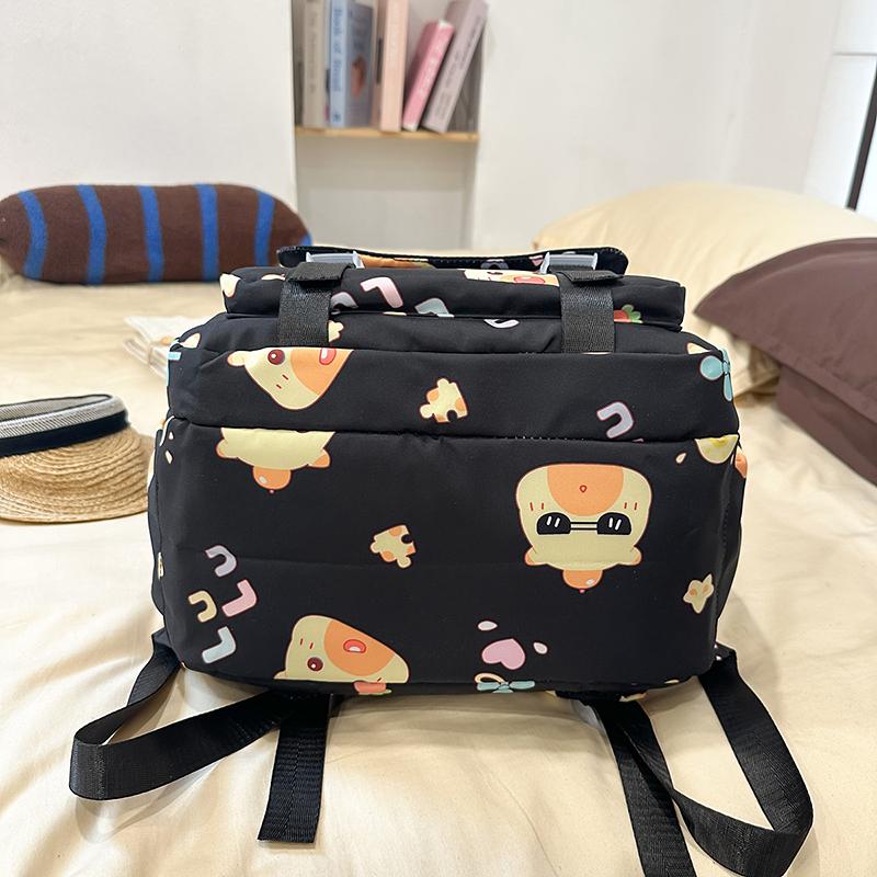 Cartoon Print Student Schoolbag Women's Backpack Large Capacity Backpack